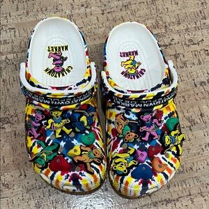 Grateful Dead x Chinatown Market Tie-Dye Bear Crocs Shoes